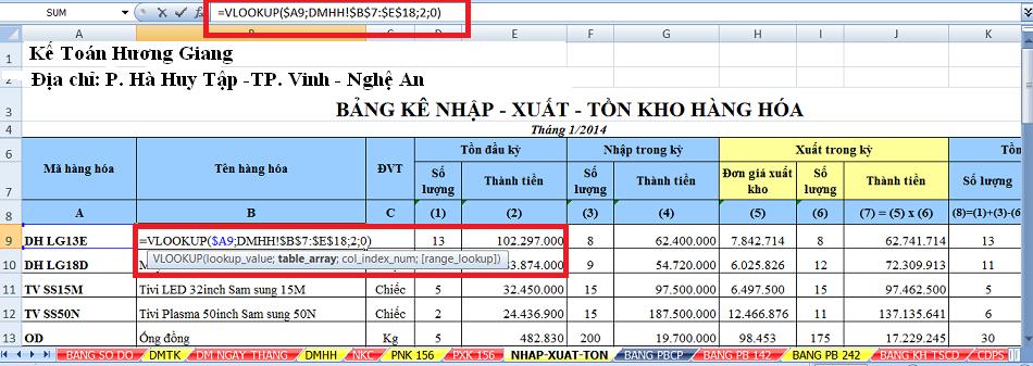 cách dùng hàm vlookup cách dùng hàm vlookup