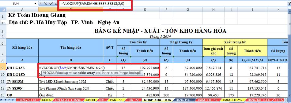 cách dùng hàm vlookup