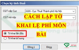 Cách lập tờ khai Lệ phí môn bài 01/LPMB (TT80/2021)