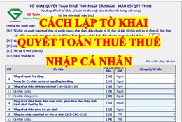 Hướng dẫn làm tờ khai quyết toán thuế TNCN 05/QTT-TNCN