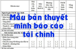 Thuyết minh báo cáo tài chính theo Thông tư 200