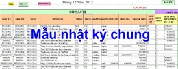 Cách lập sổ Nhật ký chung trong Excel kế toán