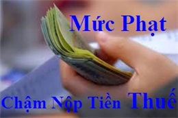 Mức phạt chậm nộp tiền thuế mới nhất 2016