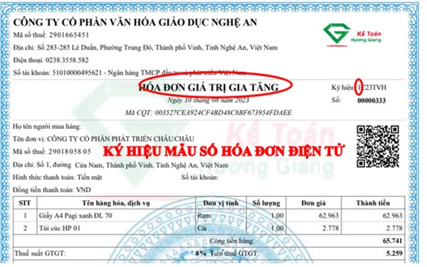 Mấu số hóa đơn điện tử theo Thông tư 78, Nghị định 123