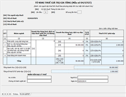 Hướng dẫn lập  khai thuế GTGTTT trên doanh thu (04/GTGT)