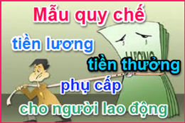 Mẫu quy chế lương thưởng phụ cấp 2018