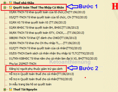Cách đăng ký người phụ thuộc giảm trừ gia cảnh qua mạng Thủ tục đăng ký người phụ thuộc giảm trừ gia cảnh qua mạng