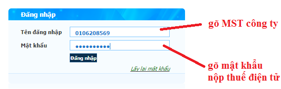 đăng nhập hệ thống nộp thuế đăng nhập hệ thống nộp thuế