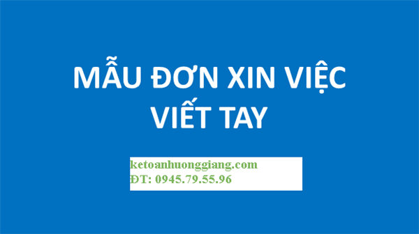 Cách viết đơn xin việc viết tay cho kế toán mới ra trường